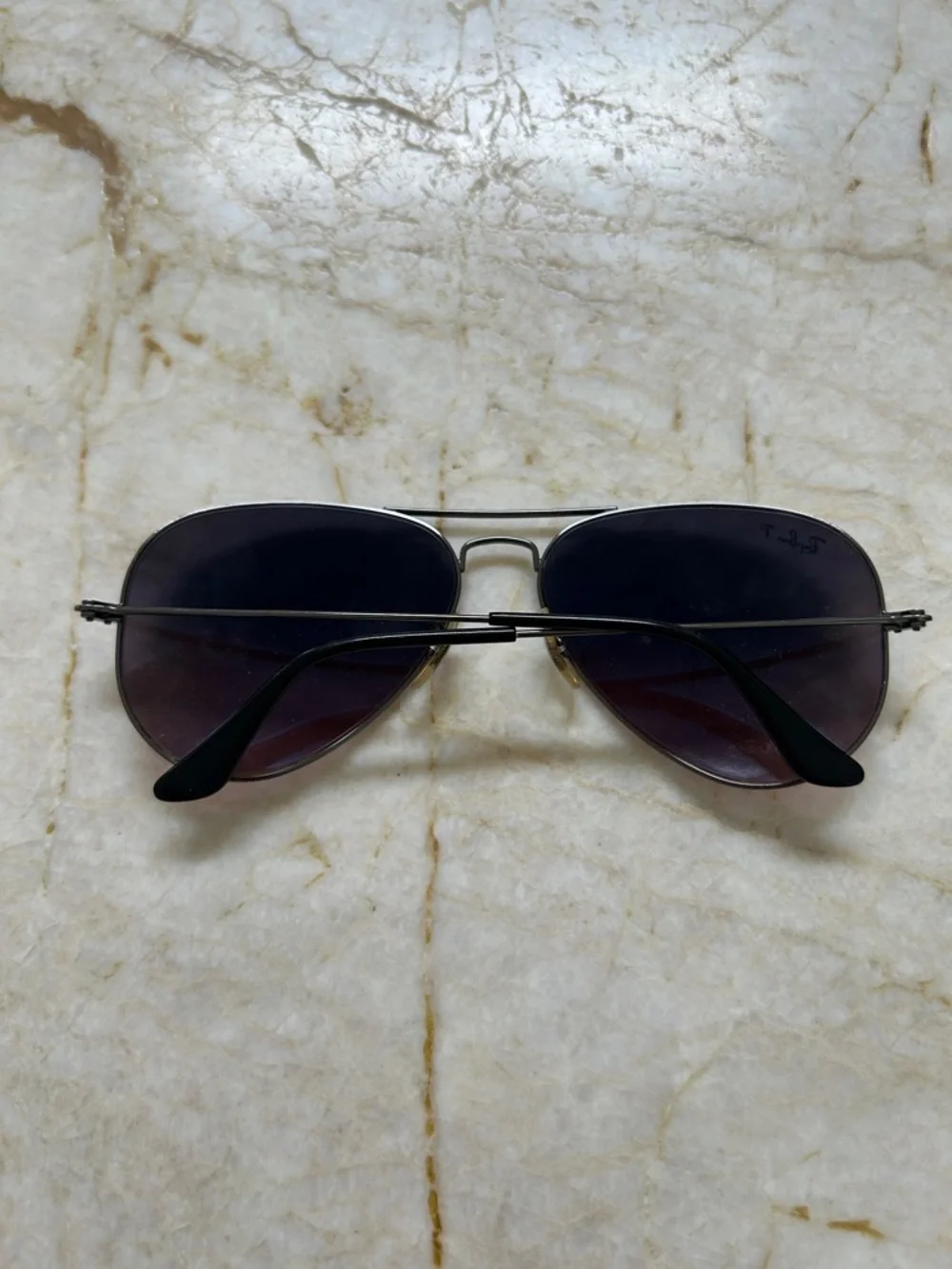 Ray-Ban Aviator Sunglasses - Gradient Blue to Brown Lenses - Picture 6 of 7